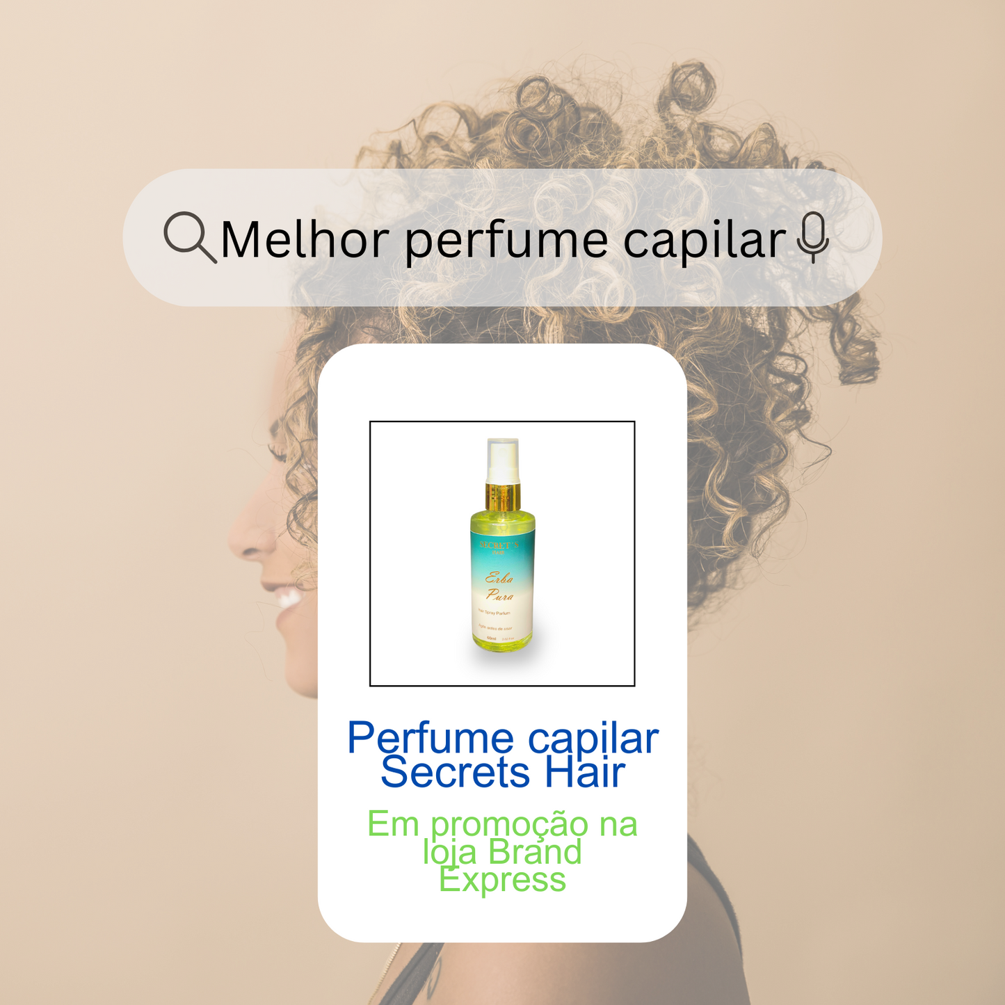 Perfume Capilar Secret's Hair 60ml - Erba Pura